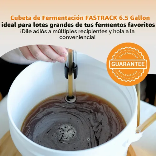Vista 3 de Cubeta con tapa y espiga para embotellado de cerveza, 6.5 galones