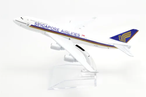 Vista 9 de TANG DYNASTY 1:400 6.3 in B747-400 Singapore Airlines Metal Avión Modelo Avión Modelo Avión Juguete