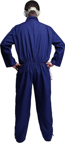 Vista 5 de Maxim Party Supplies Disfraz de Michael Myers de Halloween Killer para adultos, incluye mono, máscara con pelo, cuchillo de juguete