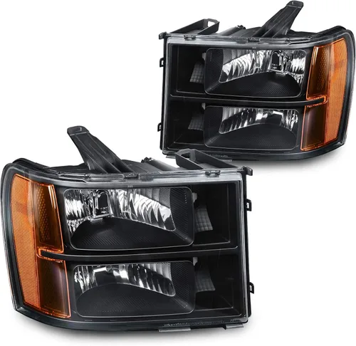 Vista 24 de DWVO Faros delanteros compatibles con Chevy Silverado 1500 1500 HD/2003-2004 Silverado 2500/2003-2006 Silverado 2500HD 3500/2003-2006 Avalanche 1500