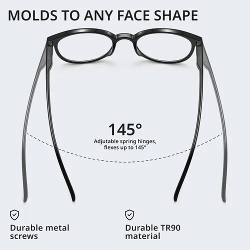 Vista 3 de GIBLOGO Reading Glasses for Women/Men Eye Glasses Blue Light Reading Glasses Cheaters Eyeglasses