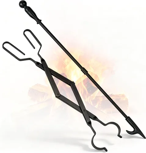 Vista 8 de FEED GARDEN Heavy Duty 40'' Fire Poker for Fire Pit & Fireplace, All-Metal