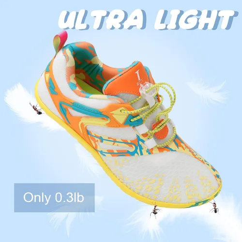 Vista 3 de L-RUN Zapatos de agua para hombre y mujer, zapatos de agua descalzos para senderismo, secado rápido, calcetines acuáticos para natación, buceo
