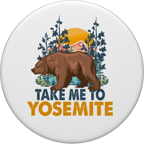 Vista 3 de PopSockets PopGrip intercambiables para acampar en Yosemite Vintage Parque Nacional Yosemite