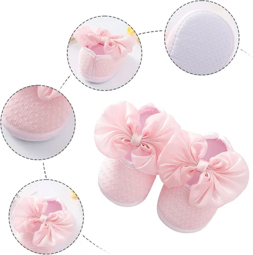 Vista 5 de Zapatos de vestir para niña pequeña, vestidos de Mary Jane, zapatos de fiesta ligeros de primera calidad, sin cordones, zapatos de bailarina
