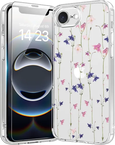 Vista 27 de bicol - Funda protectora a prueba de golpes para iPhone 15 Plus, funda delgada de acrílico transparente y diseños modernos para niña y mujer, 6.7