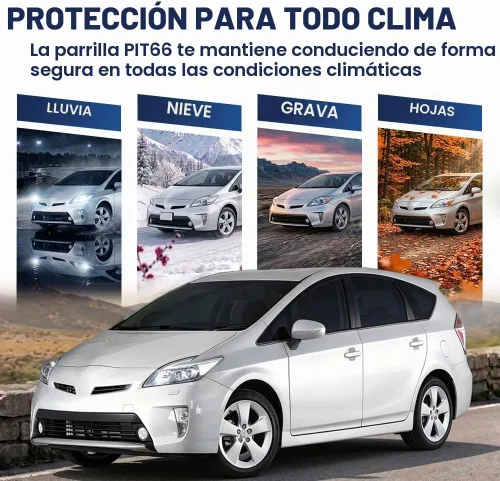 Vista 5 de PIT66 Parrilla de parachoques frontal imprimada negra compatible con Toyota Prius 2012-2015 5310247020, TO1036157