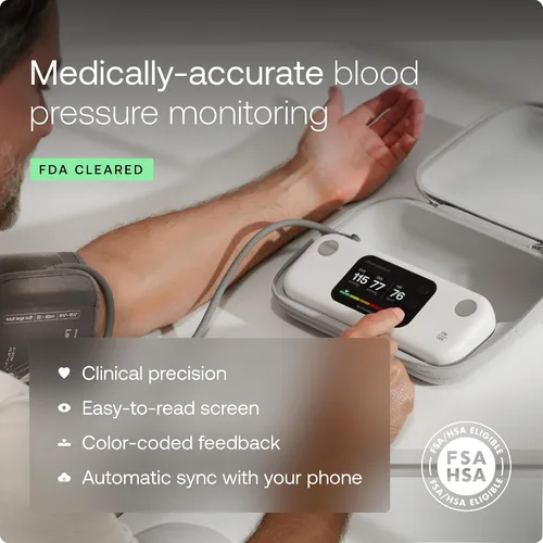 Vista 2 de Withings BPM Vision – Monitor de presión arterial inteligente para el brazo Aprobado por la FDA Fácil de usar, mediciones precisas de presión