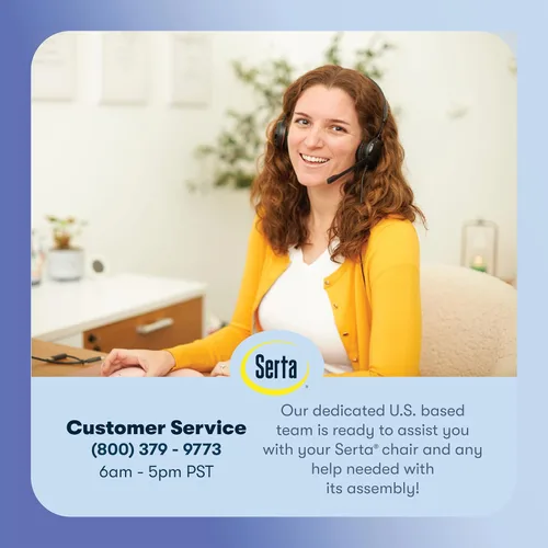 Vista 10 de Serta Comfort Ergo - Silla de oficina ejecutiva, diseño ergonómico de respaldo medio con soporte lumbar, cojín de asiento de doble capa semipelado