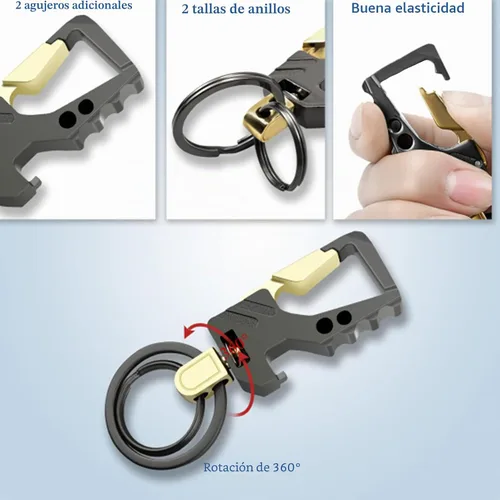 Vista 2 de 2pcs Keychains, Key Chains for Carabiner Keychain Car Key chain Bottle Opener Keychain for Men and Women