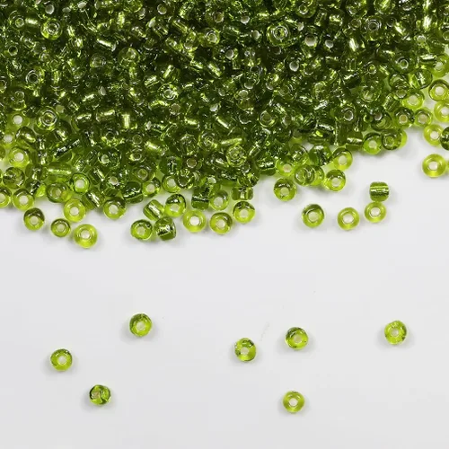 Vista 28 de Cuentas de Semilla de Vidrio Transparentes con Línea Plateada Tamaño 8/0 Artesanías Cuentas de Semilla de Cristal de 3 mm para Hacer Joyas