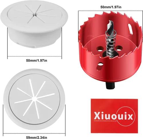 Vista 2 de Ocultador de cable de TV para televisores montados en pared, el kit incluye 4 agujeros pasantes y 1 accesorio para taladro de sierra, fácil
