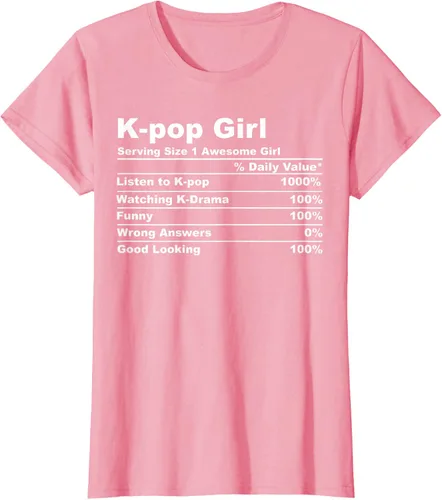 Vista 9 de Camiseta de regalo Kpop Kdrama para mujer K-pop Girl, Negro, S