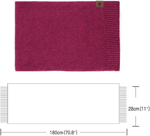 Vista 18 de Bufanda de punto de lana, gorro de esquí, guantes táctiles para invierno, para mujer y hombre