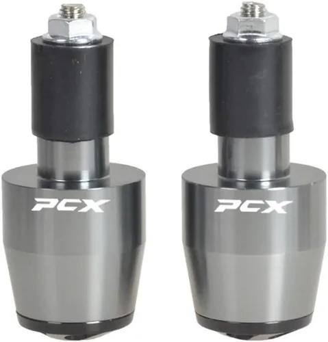 Vista 4 de Extremos para manillar de motocicleta, agarres de aluminio para manillar, tapas compatibles con HONDA PCX150 PCX125 (negro)