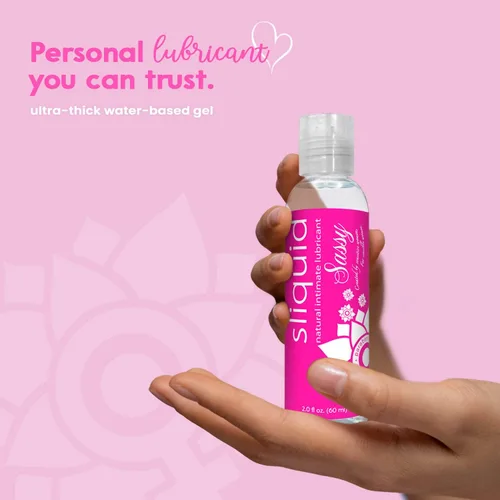 Vista 3 de Sliquid Sassy - Lubricante a base de agua, gel grueso y duradero, lubricante natural para mujeres/hombres/parejas, sin perfume, 2 onzas líquidas