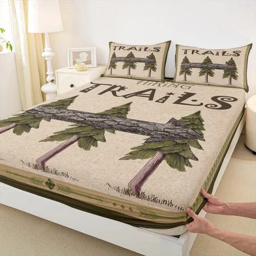 Vista 33 de Sábana bajera ajustable con estampado de leopardo, tamaño individual, juego de ropa de cama rústica con rayas de piel de cebra, decoración