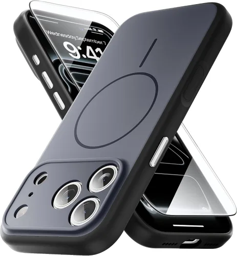 Vista 94 de Yriklso 3 en 1 Funda Magnética Fuerte para iPhone Air, 1X Protector de Pantalla + 1X Protector de Lente de Cámara, Cubierta Protectora a Prueba