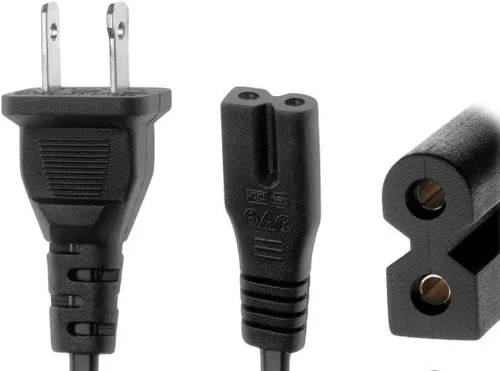 Vista 5 de MaxLLTo Cable de alimentación de CA polarizado negro de 2 clavijas de 6 pies para sistemas de altavoces Bose