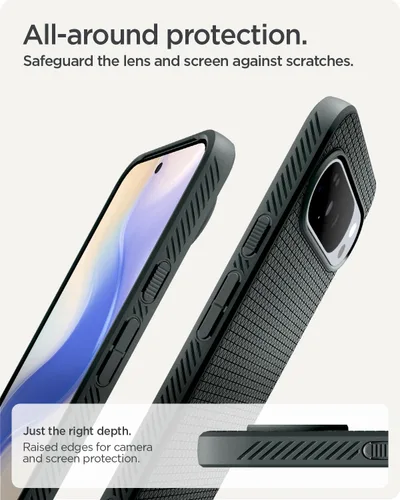 Vista 6 de Spigen Funda para Pixel 10/10 Pro, Liquid Air MagFit (2025) [diseñada para Pixelsnap, compatible con accesorios MagSafe] - Verde abismo Compatible