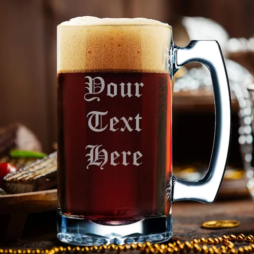 Vista 6 de My Personal Memories, Taza de cerveza personalizada y grabada de 12 oz (cualquier estilo de texto)