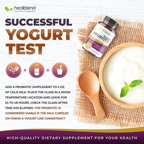 Vista 6 de healblend Probiotic Caps Cápsulas de suplemento dietético, probióticos para mujeres y hombres Salud digestiva, apoyo del sistema inmunológico, sin