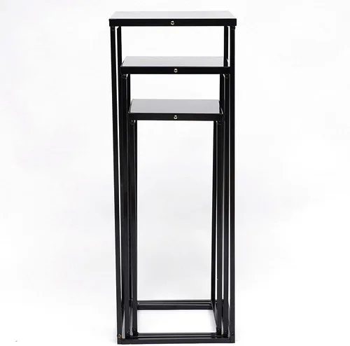 Vista 6 de 3 soportes altos para plantas para macetas, soporte de metal para plantas, jardín, boda, estante para plantas, soporte de exhibición para macetas