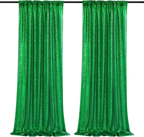 Vista 29 de B-COOL Cortinas de Fondo de Lentejuelas Azul Bebé 2 Piezas 2ftx8ft Fotografía para Fiestas Fondo Brillante Cortinas para Prom Bodas Baby Shower