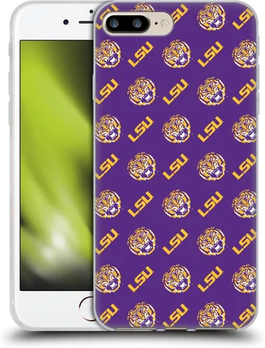 Vista 211 de Head Case Designs Funda de gel suave con licencia oficial de la Universidad Estatal de Louisiana LSU Camou compatible con Apple iPhone 7 Plus/iPhone
