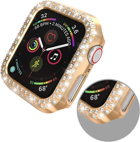 Vista 9 de Paquete de 5 fundas protectoras compatibles con Apple Watch SE Series 6, 5, 4, de 1.575 pulgadas, cubierta protectora de diamantes de cristal
