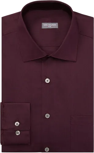 Vista 3 de Van Heusen - Camisa de vestir para hombre, corte entallado, cuello flexible, elástica, sólida.