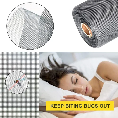 Vista 4 de SKYPRO Reemplazo de pantalla de ventana – Malla de nailon ajustable personalizada – Rollo de pantalla para puertas de ventanas y pantalla de patio