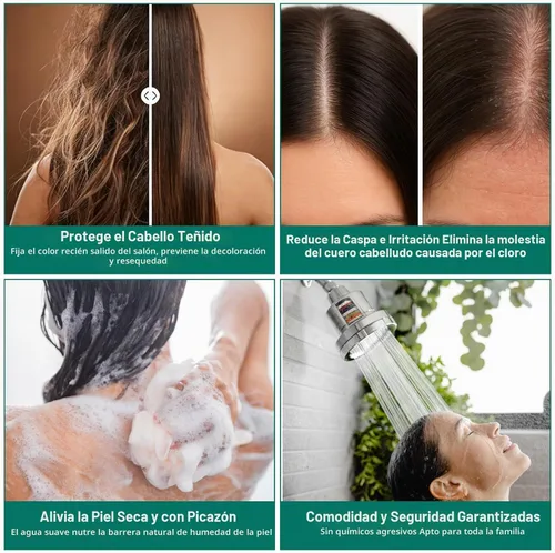 Vista 7 de Paquete de 2 filtros de ducha de repuesto para AquaBliss, Eskiin para 2 Pack blanco