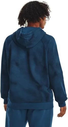Vista 3 de Under Armour - Sudadera entallada de vellón con capucha para hombre modelo Rival