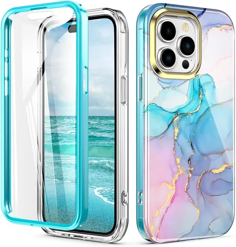 Vista 29 de Bonita funda de mármol para iPhone 11 Pro Max de 6.5 pulgadas, fabricada con protector de pantalla, ligera y elegante, cuerpo completo, a prueba