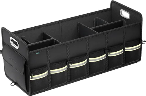 Vista 10 de FLORICH Organizador de maletero con almacenamiento de zapatos transpirable para SUV, organizadores de automóvil impermeables plegables, organizador