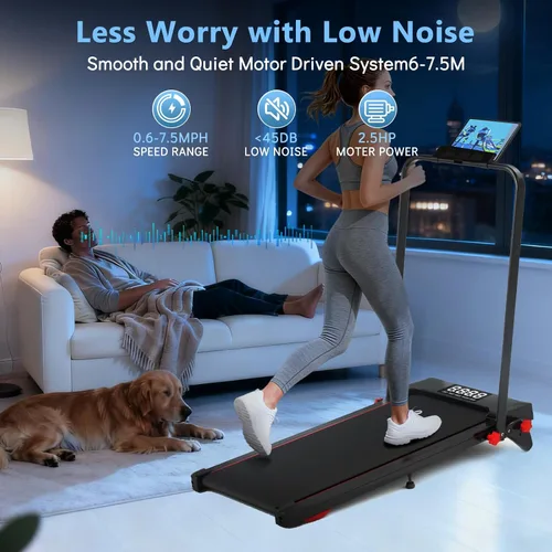 Vista 7 de Walking Pad with Handle Bar and Incline, 3 in 1 Under Desk Treadmill with Hiking Mode, 2.5HP Low Noise Walking Treadmill Pad with Remote