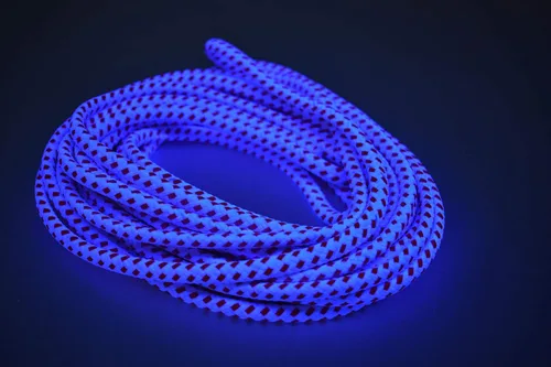 Vista 7 de Blacklight Bicolor GloLine - Cuerda luminiscente (azul-verde, 25 pies)