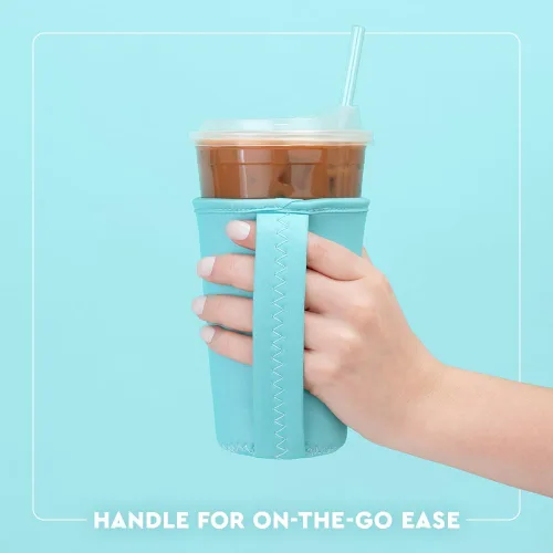 Vista 3 de Swig Life Coolie para taza helada mediana de 22 onzas, funda aislante estándar de 22 onzas con asa, aislamiento de neopreno mantiene las bebidas