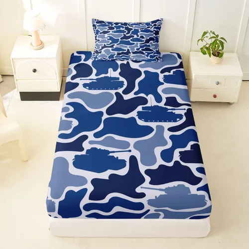 Vista 33 de Erosebridal Camouflage Sheets for Boys Girls Game Console Fitted Sheet,3D Gamer Controller Kids Bedding Sets Army Camo Bed Sets Twin 2 Piece Army