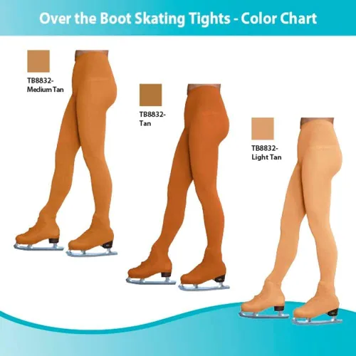 Vista 3 de Figure Skating Tan Over The Boot Tights TB8832