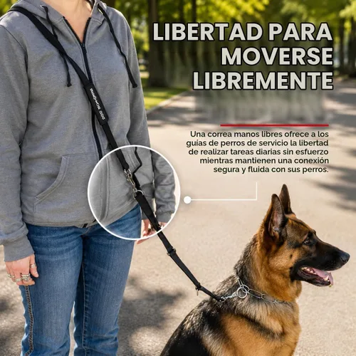 Vista 5 de ActiveDogs - Correa de perro manos libres, correa cruzada para la cintura