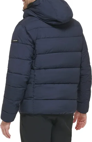Vista 4 de Calvin Klein Abrigo de invierno para hombre con capucha Sherpa
