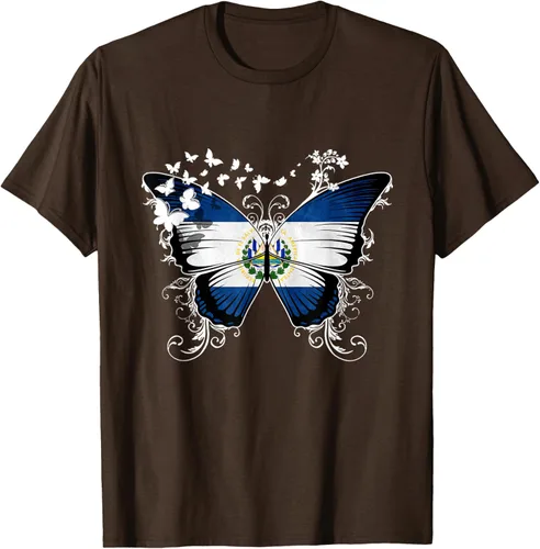 Vista 8 de Camiseta Salvadoreña Bandera El Salvador, Negro