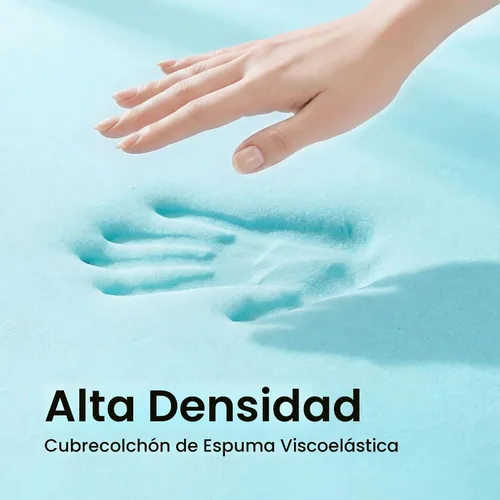 Vista 3 de Czpalo - Cubrecolchón de espuma viscoelástica de gel refrescante de 3 pulgadas