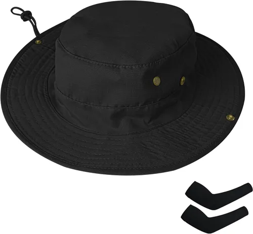 Vista 19 de Sombreros de sol para hombres y mujeres, sombrero de safari plegable 1pack-beigesleeves
