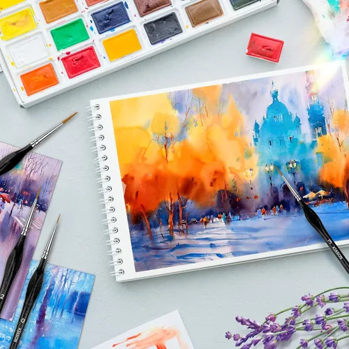 Vista 3 de 5 pinceles de pintura en miniatura para detalles finos, pinceles de pintura para detalles, pinceles pequeños para arte, manualidades, acrílico