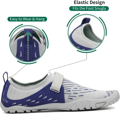Vista 3 de SAGUARO Zapatos de agua para hombres y mujeres, zapatos de playa de secado rápido, sin caída, zapatos acuáticos para río, piscina, surf, kayak