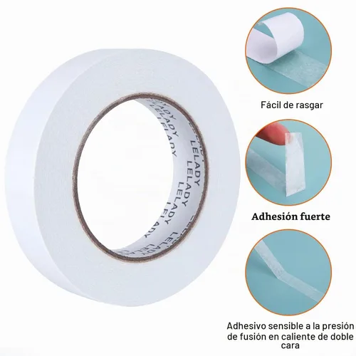 Vista 8 de Cinta adhesiva de doble cara de 1 pulgada x 40 yardas, 2 rollos de cinta adhesiva de doble cara, cinta adhesiva de doble cara, para artes