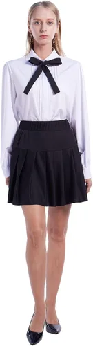 Vista 3 de Etosell camisa manga larga de raso con botón y moño para mujer